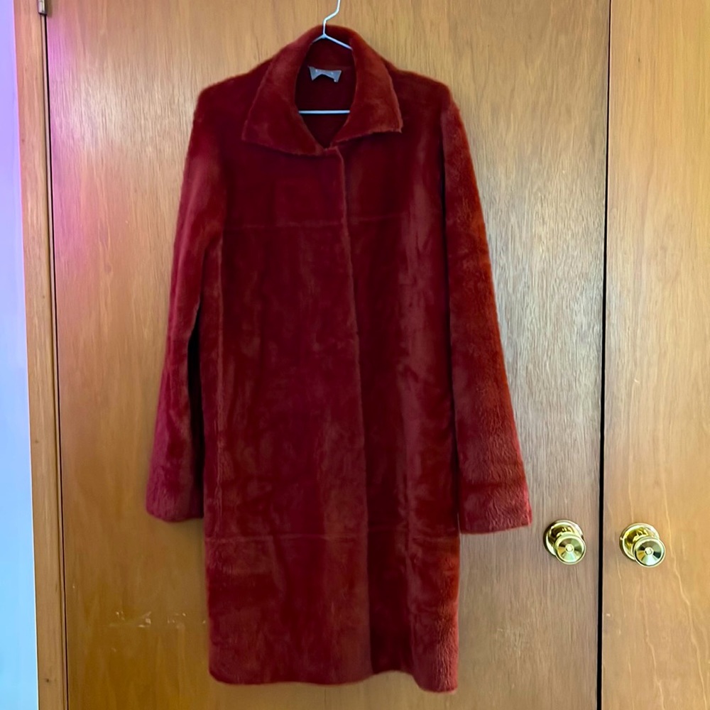 Faux Fur Burnt Orange Coat